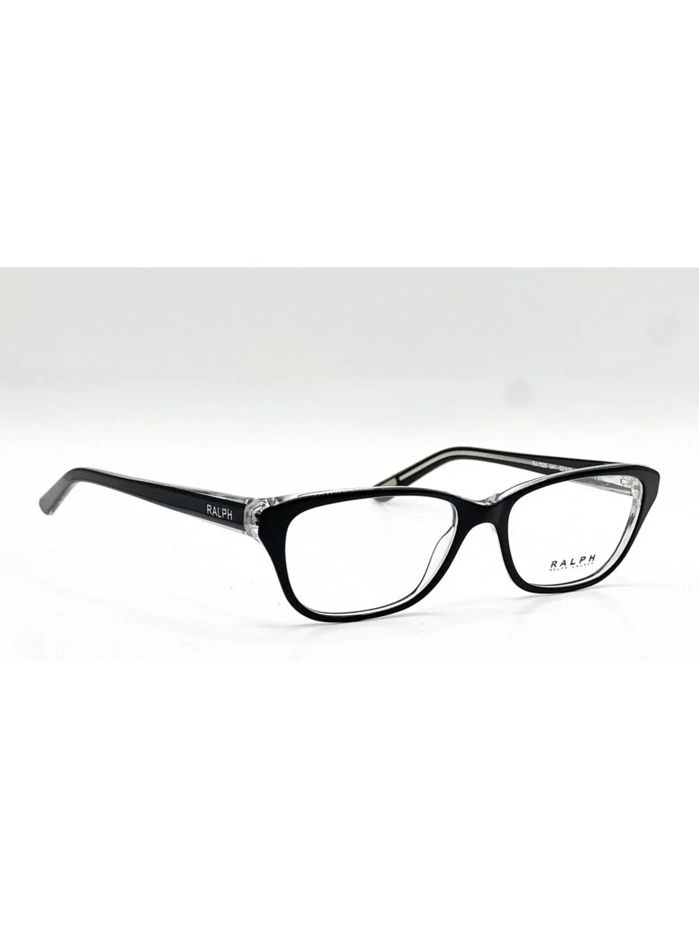 Ralph Lauren RA 7020 541 Polished Black Transparent Eyeglass Frames 52-16-135